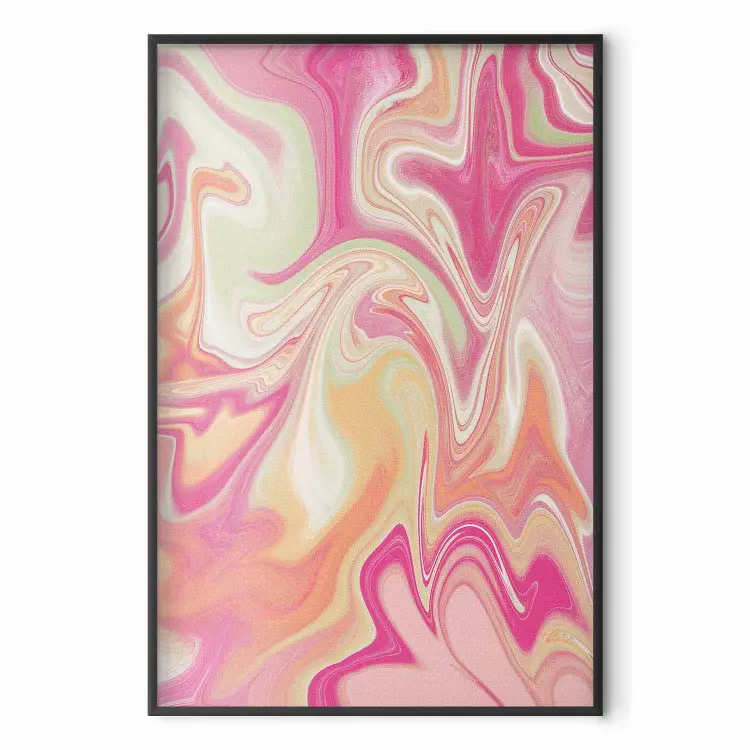 Colorful Swirl - Pastel Shapes in Shades of Pink, Orange, and White