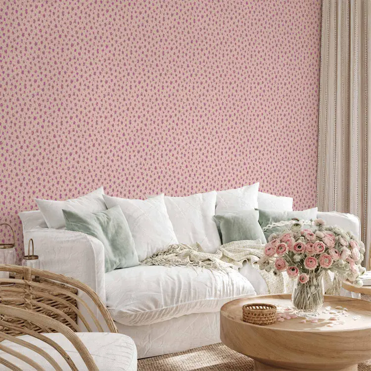 Dots and spots - in burgundy and pink colors