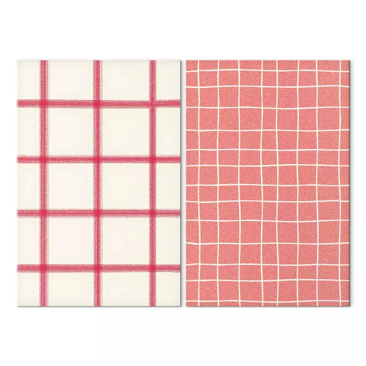 Geometric Pink - Abstract Mesh Pattern in Pastel Tones on Soft Background