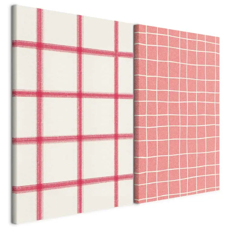 Geometric Pink - Abstract Mesh Pattern in Pastel Tones on Soft Background