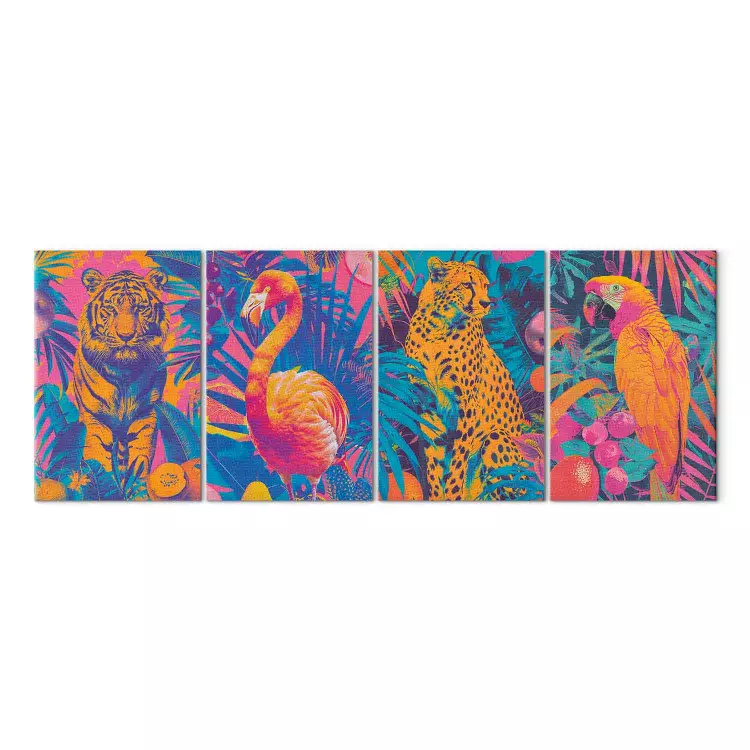 Pop-Art Safari - Intense Colors of Wild Animals in Tropical Surroundings