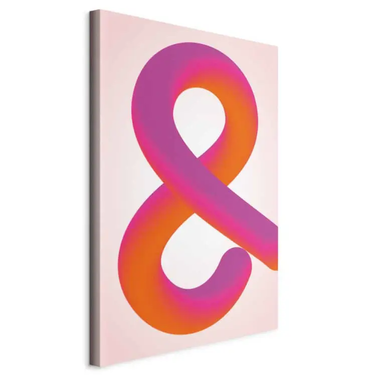 Ampersand Illusion - Gradient Figure in Vivid Pink and Orange Colors
