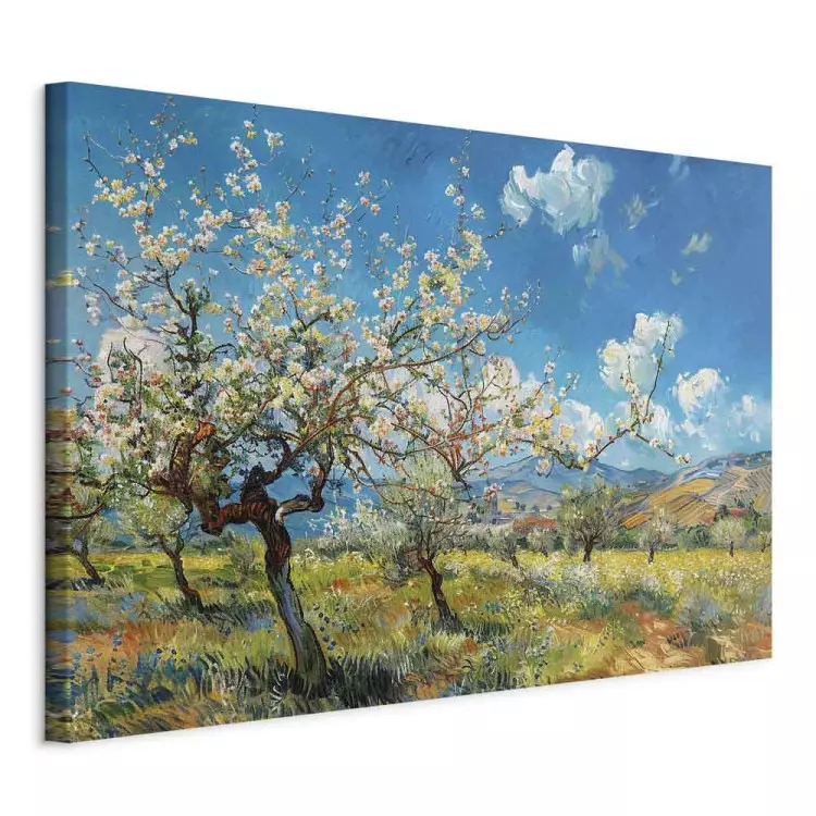 Blooming Orchard - Van Gogh-Inspired Spring Landscape