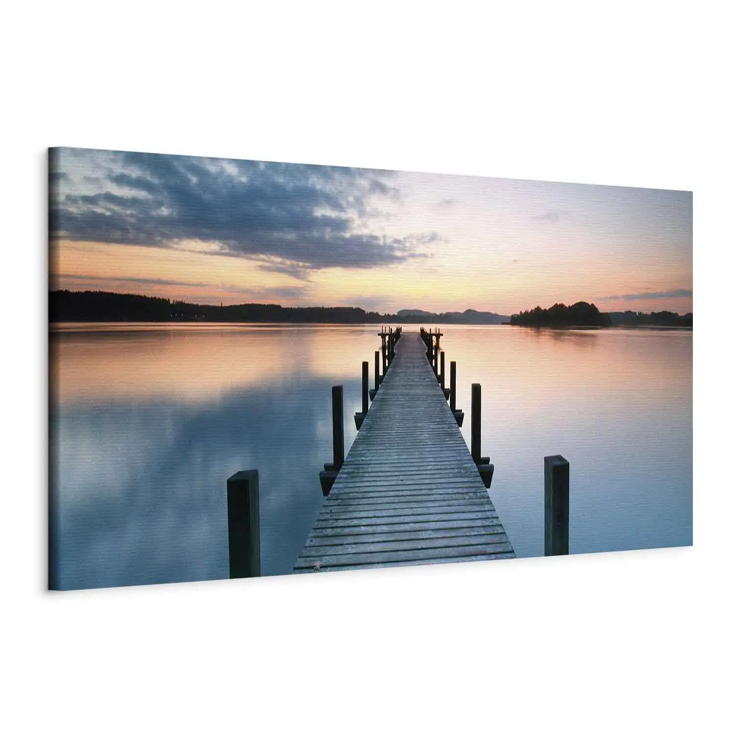 Pyradecor taglia XL Sunset Bridge 5 pannelli HD Canvas Prints Seascape Artwork Landscape canvas Art for home °² ¶ ¨ decorazione dell' ufficio interior design
