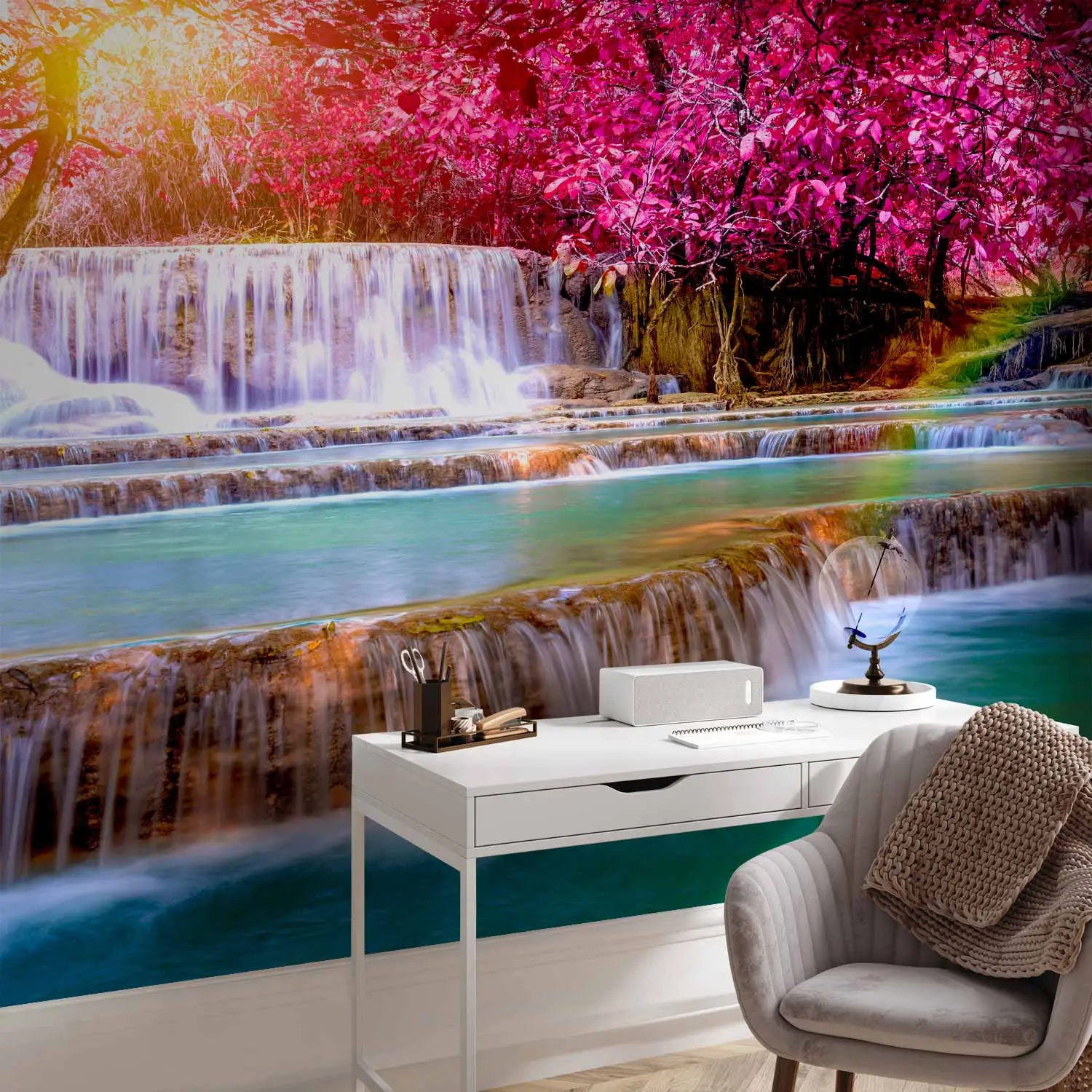pink tropical wallpaper uk