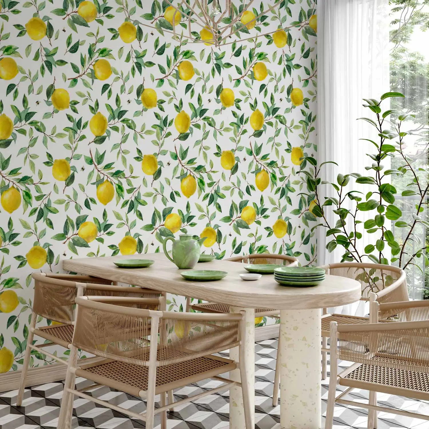 wallpaper with lemons uk