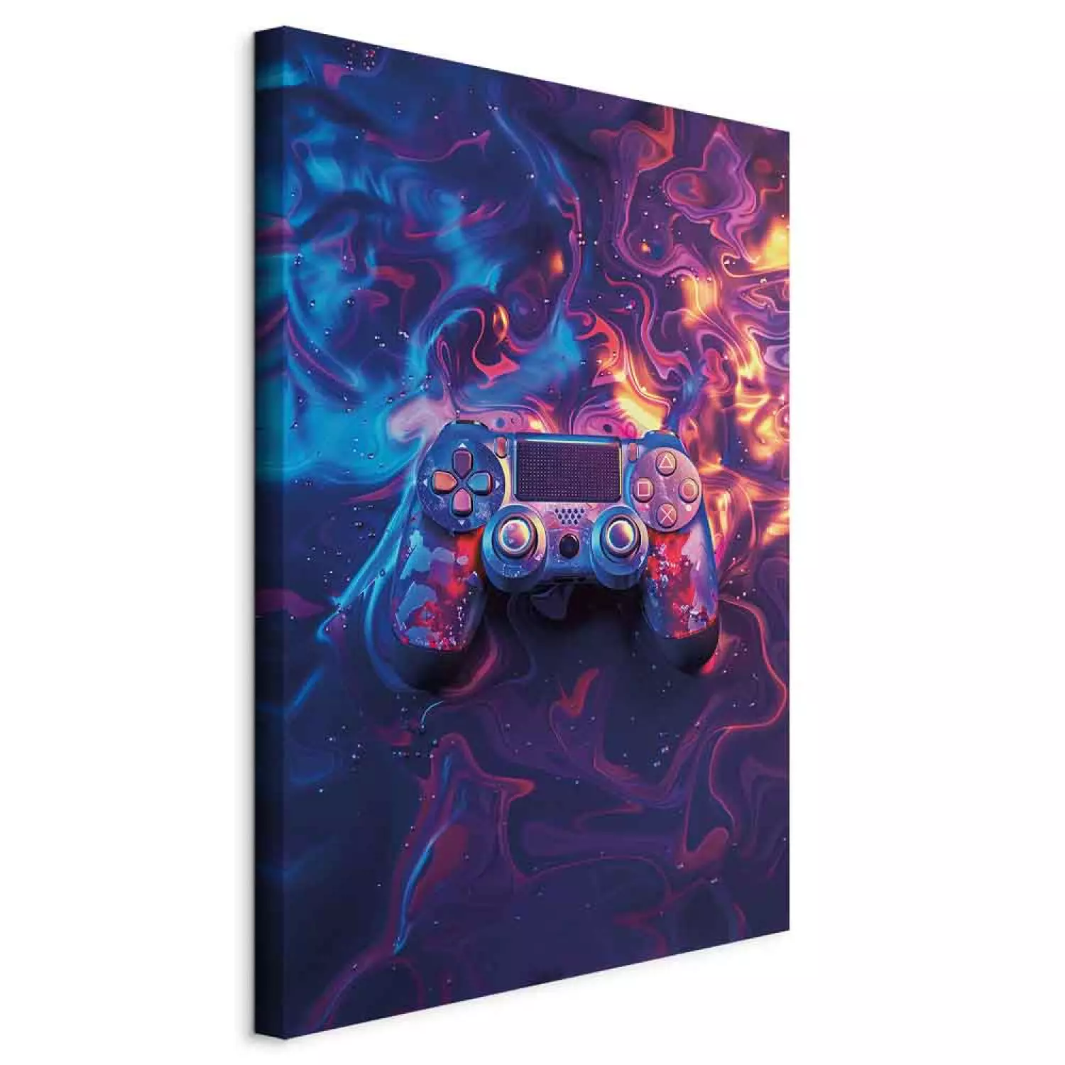 Canvas Painting Controls of the future a controller surrounded by