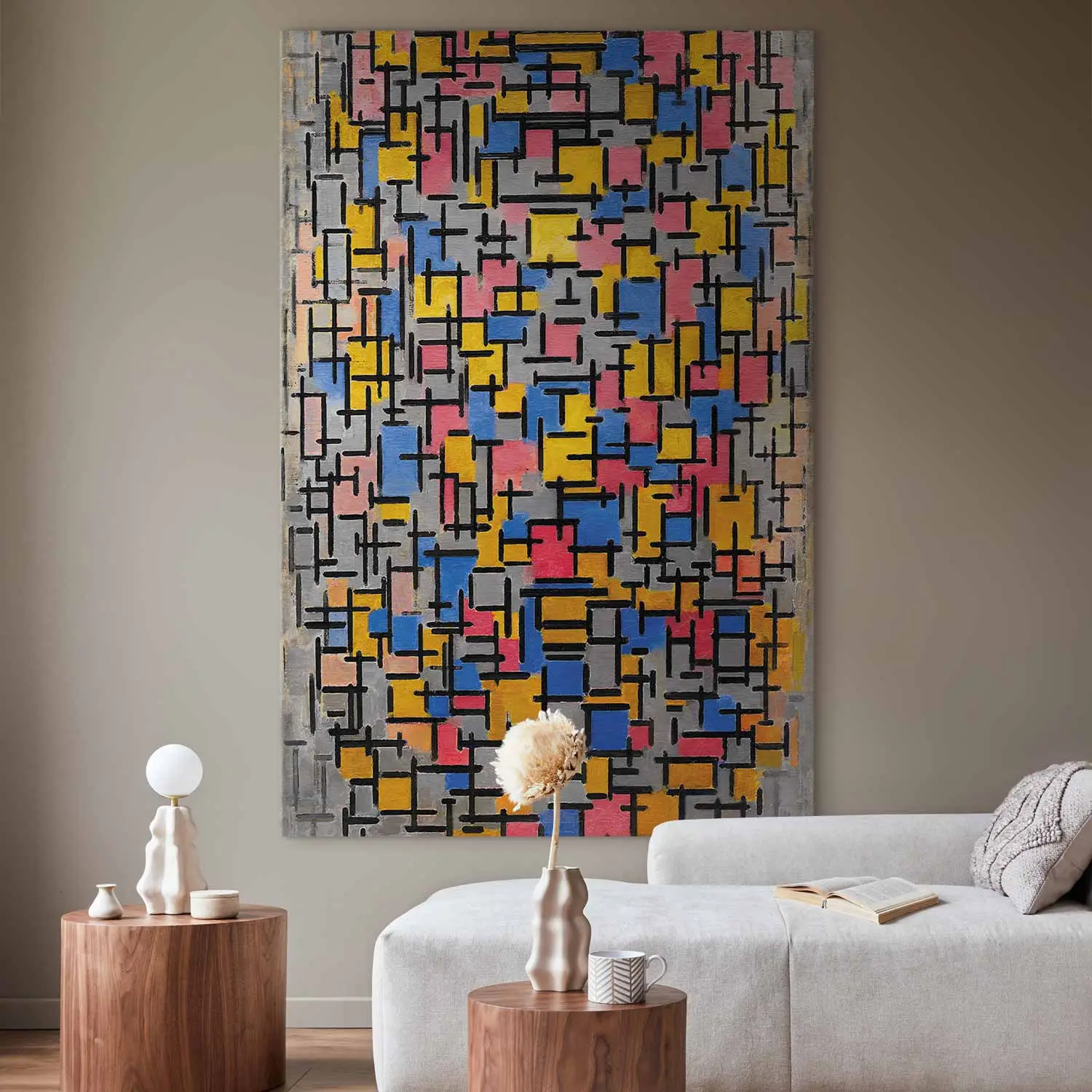 Large XXL canvas print Composition - Piet Mondrian - bimago