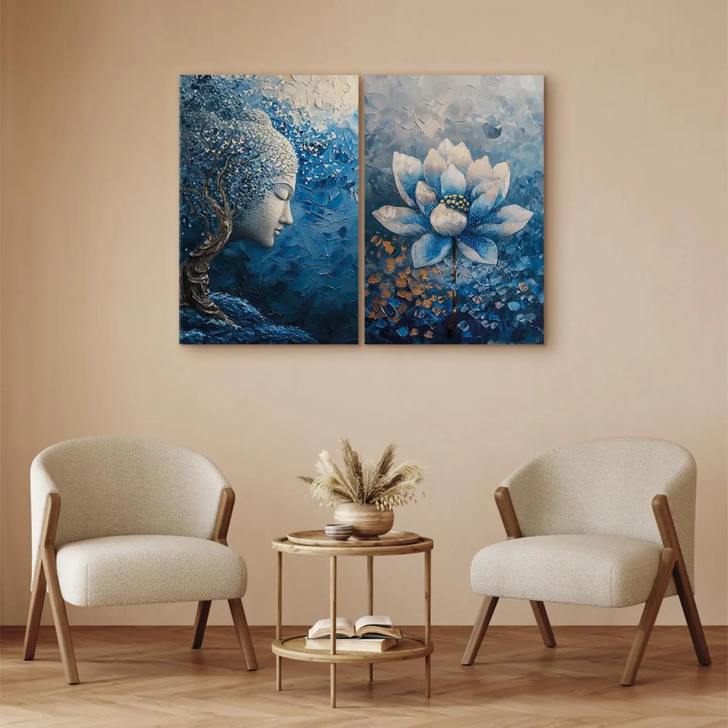 Wall Wallpaper Nature Buddha 396 x 280 cm - Non-woven wallpaper Living Wall Wallpaper Nature Buddha 396 x 280 cm - Non-woven wallpaper Living