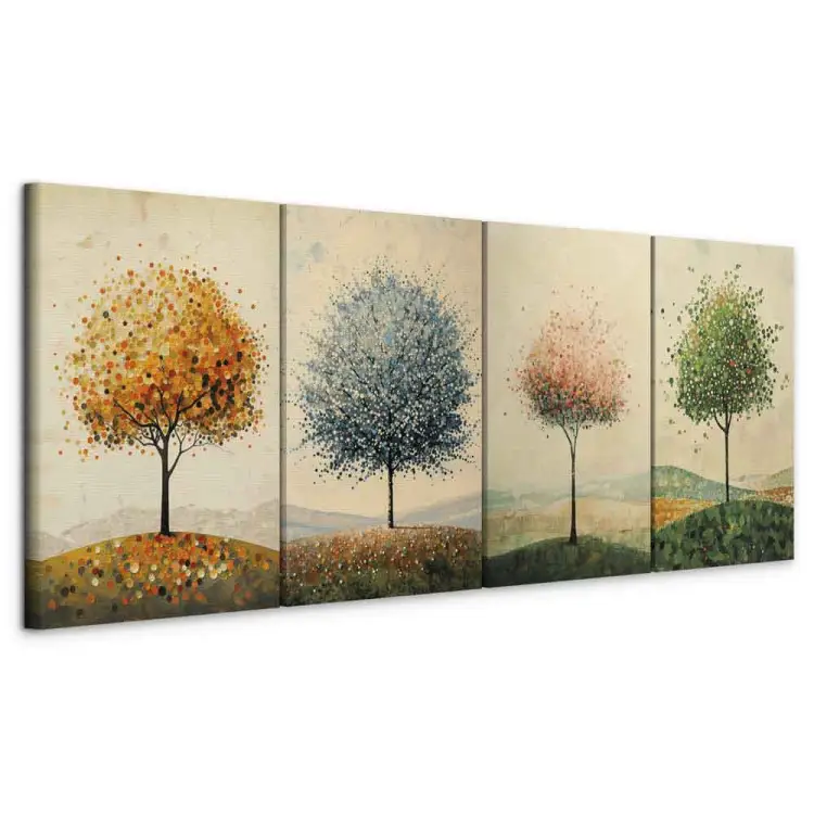 Seasons - minimalist trees in delicate colors