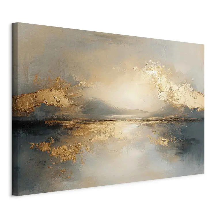 Golden Reflection - an artistic vision of a landscape with reflections of light