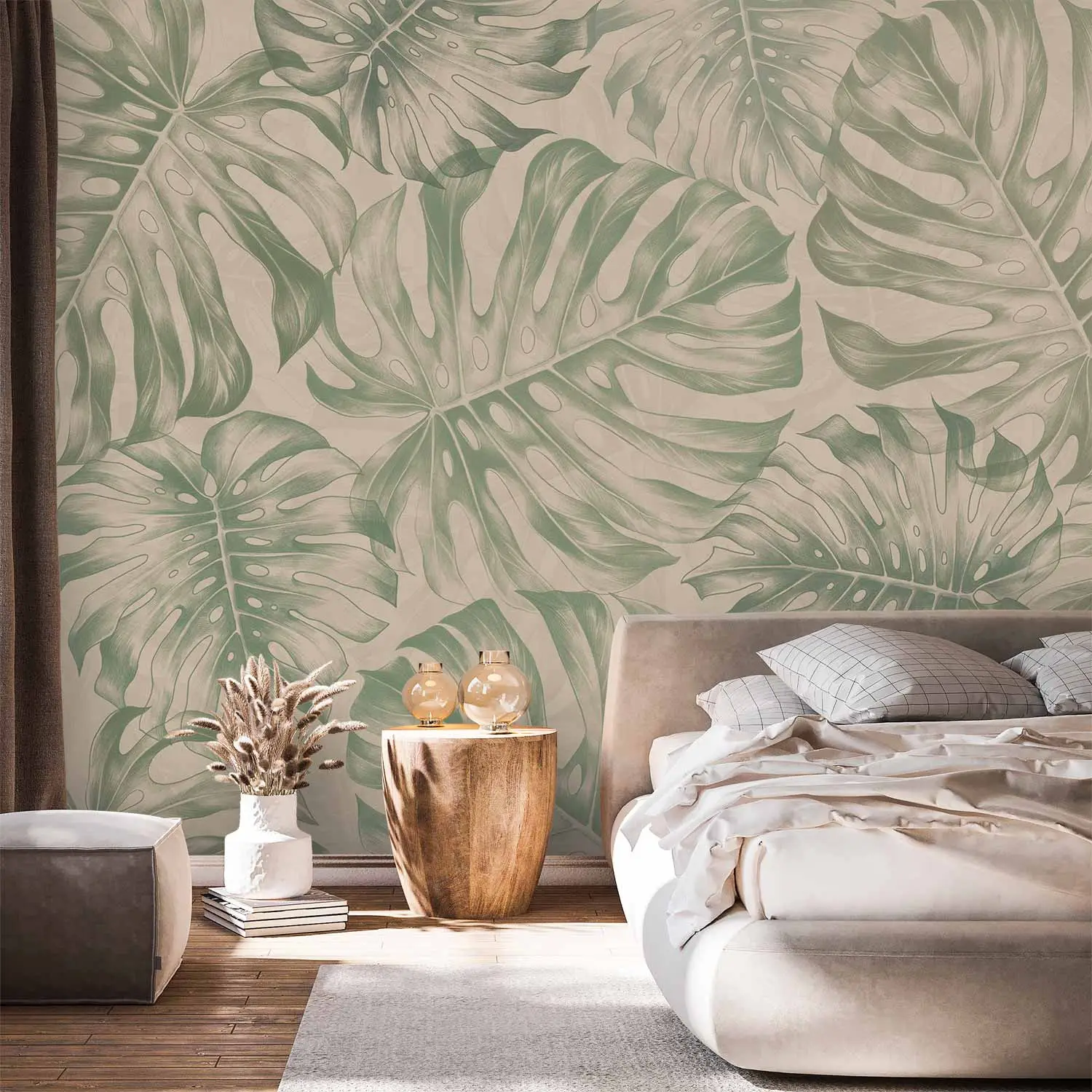 Murando - Non-Woven Photo Wallpaper Botany 350 X 256 Cm - Photo Wallpaper Bedroom Living Room Modern Non-Woven Wallpaper XXL Wallpaper Motif Wallpaper 3D Effect Wall Decoration - Natural Leaves Plants - View #8