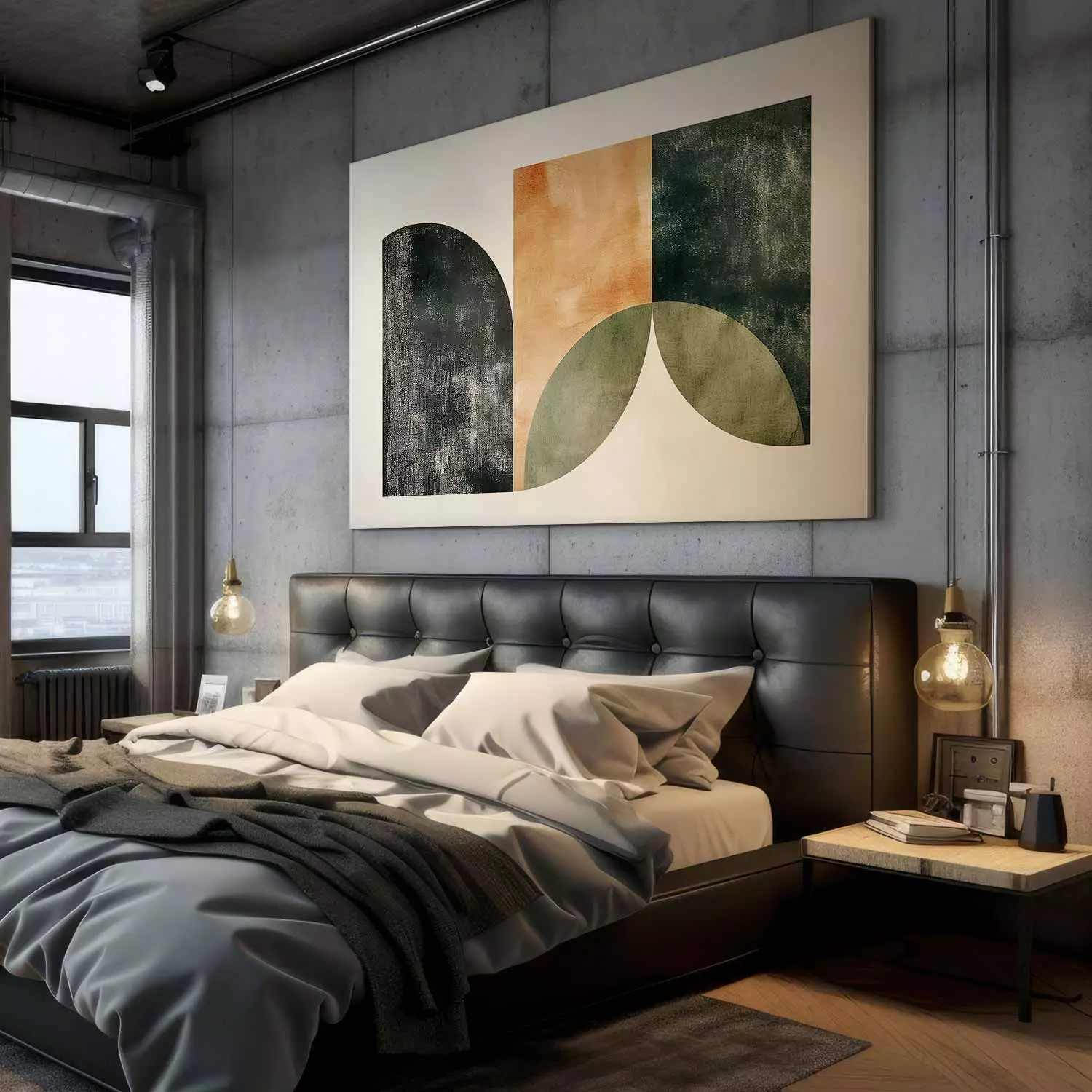 Large XXL canvas print Shape Fusion – Abstract Color Spots with a