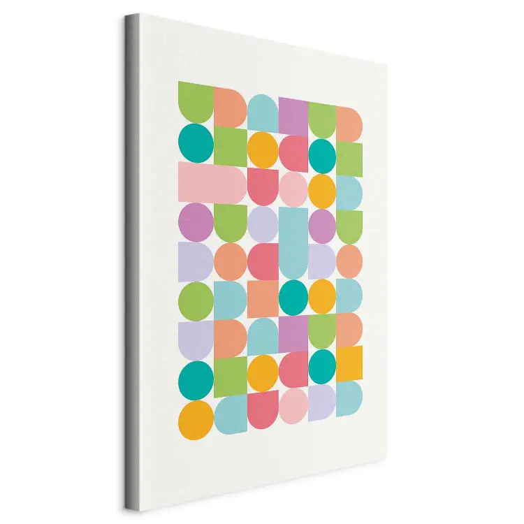 Color Code - arrangement of geometric figures in pastel colors