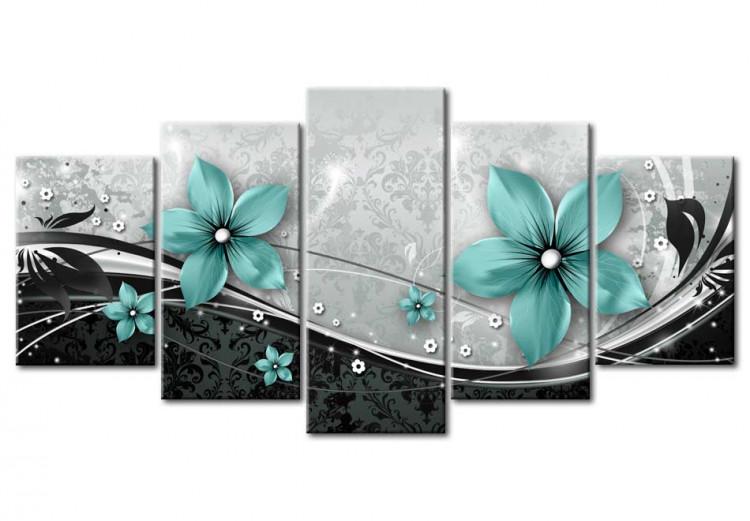 Canvas Print Turquoise flower of night