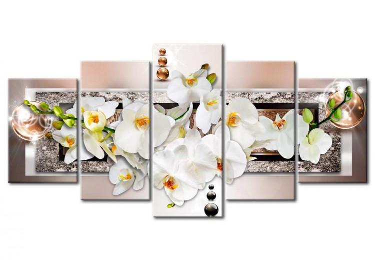 Canvas Print White abstract orchid