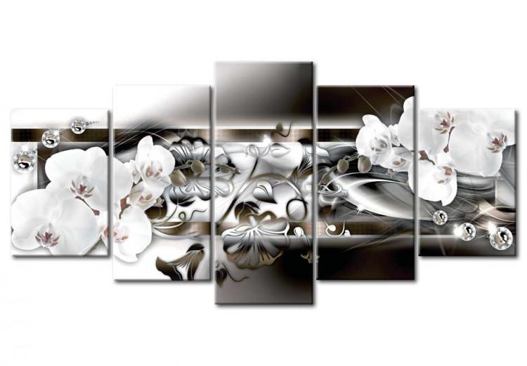 Canvas Print Orchids suffused with platinum