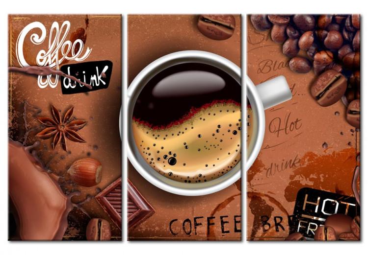 Canvas Print Cup of hot coffee