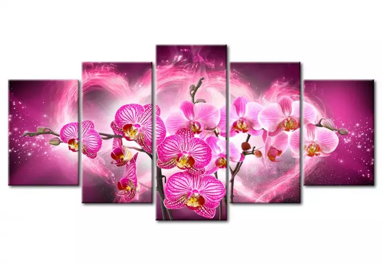 Canvas Print Love in pink