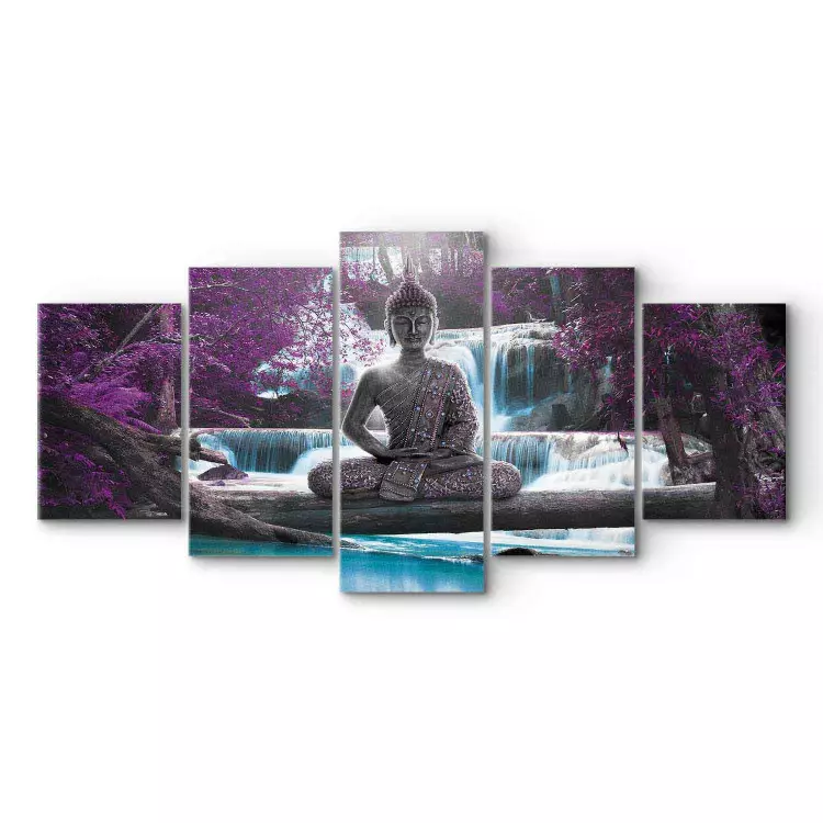 Canvas Print Waterfall and Buddha