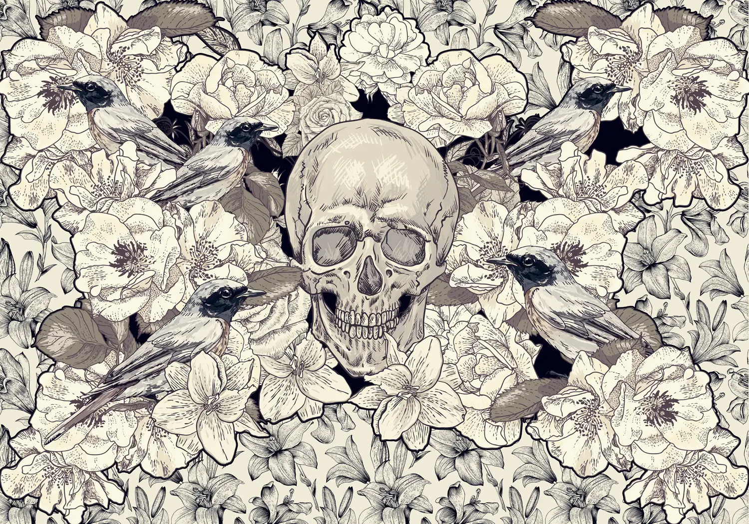 black skull wallpaper uk