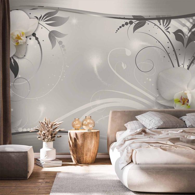 Wall Mural Silver Abstract