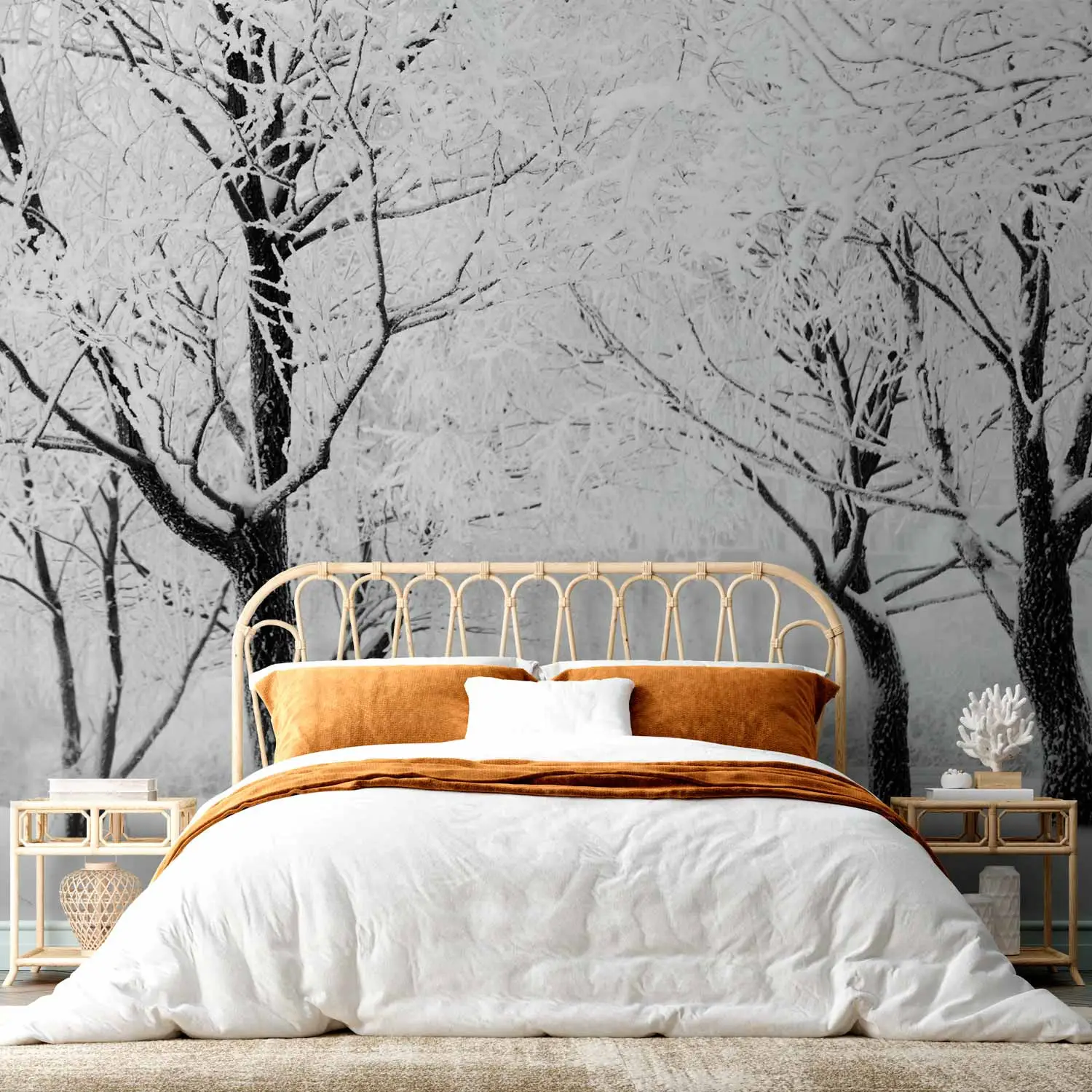 tree wallpaper bedroom