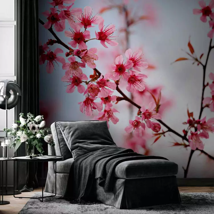 Symbol of Japan - Cherry Blossom Sakura - Bright Japanese Floral Motif