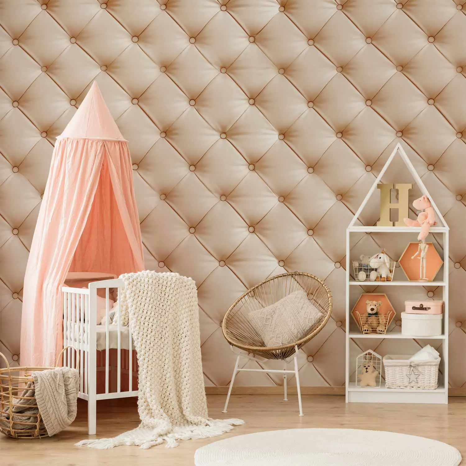 quilted look wallpaper