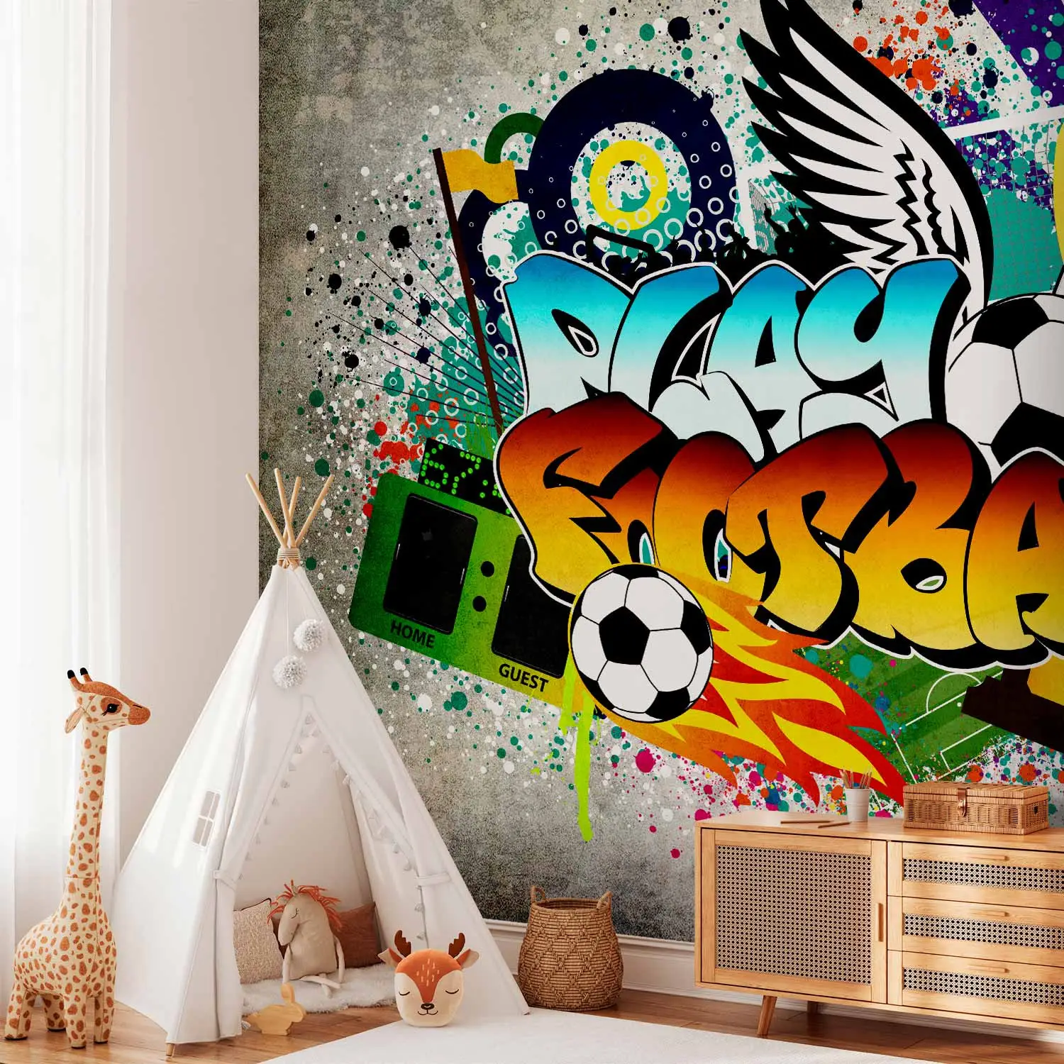 Football Stadium Pitch Sports Wall Mural Photo Wallpaper Kids Bedroom Kitchen