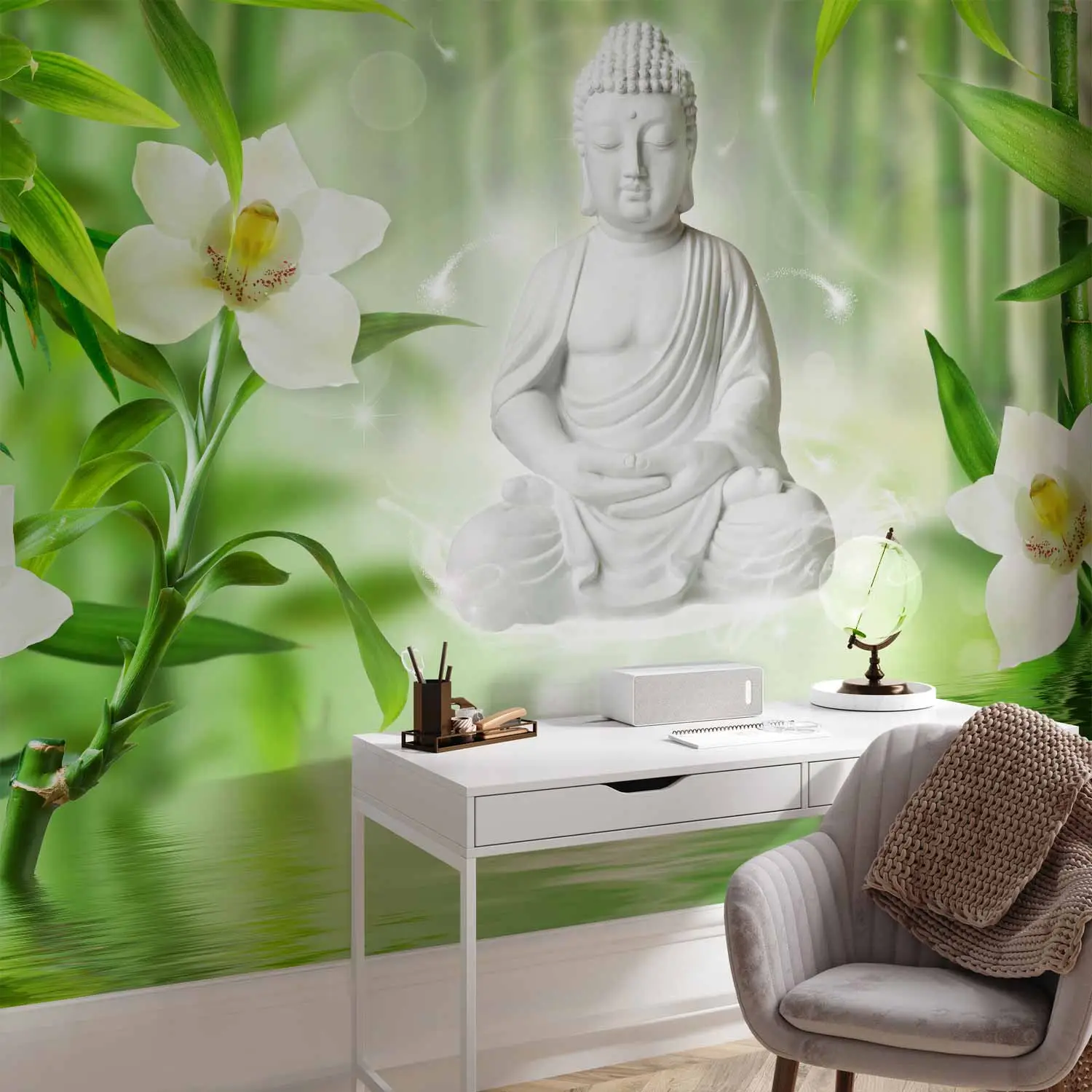 Buddha Bedroom Buy Golden Buddha Statue Door Sticker Self Adhesive