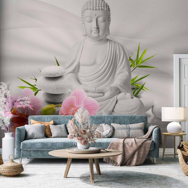 Wall Mural Buddha and two orchids