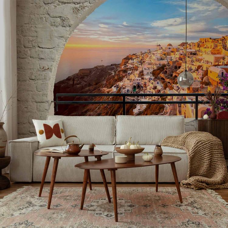 Wall Mural Santorini and Greece - Mediterranean Landscape as a Window View