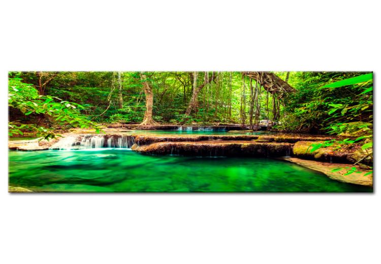 Canvas Print Emerald Waterfall
