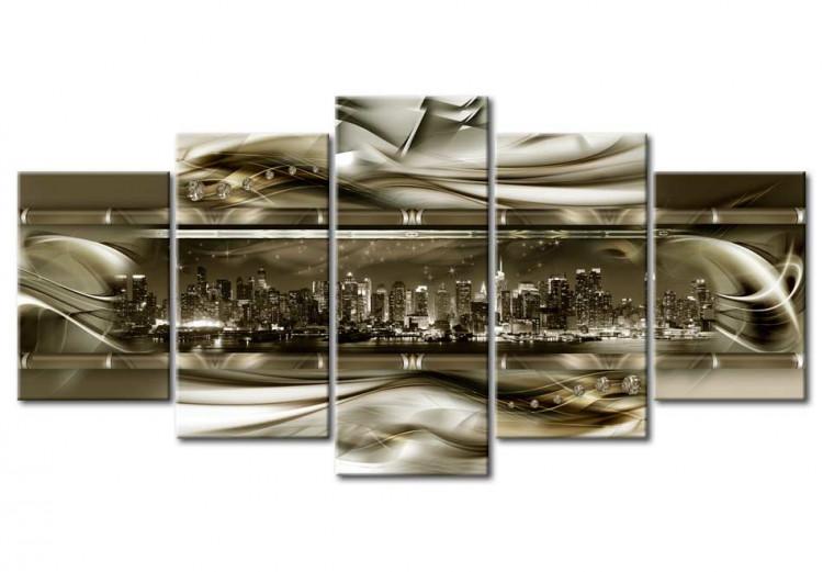 Canvas Print NY Sunk In Metal
