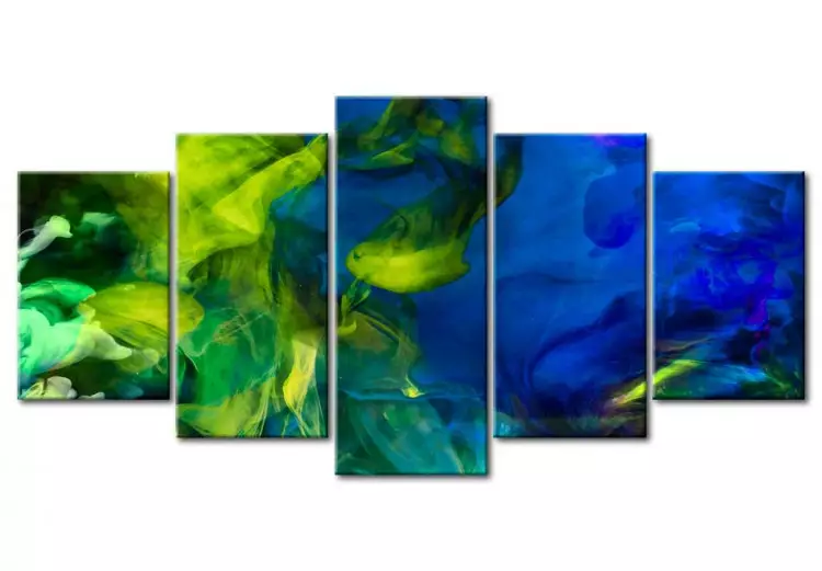 Canvas Print Dance of Green Flames