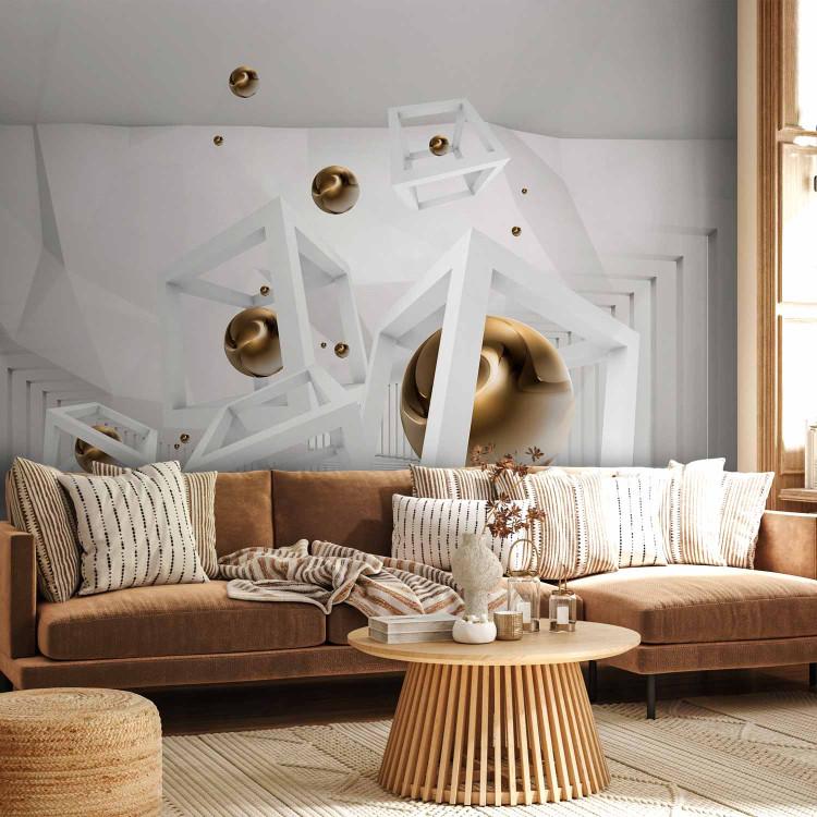 Wall Mural Column Arena - abstract space with geometric figures