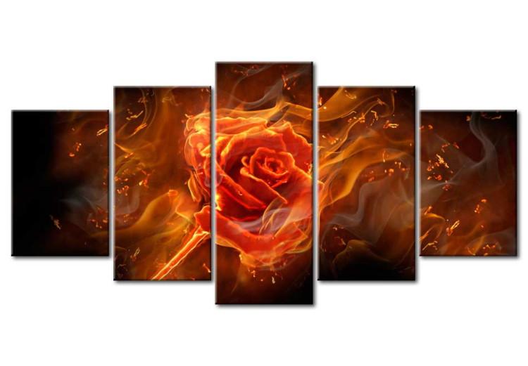 Canvas Print Flaming Rose