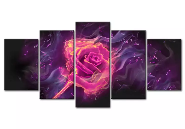 Canvas Print Flames of Rose