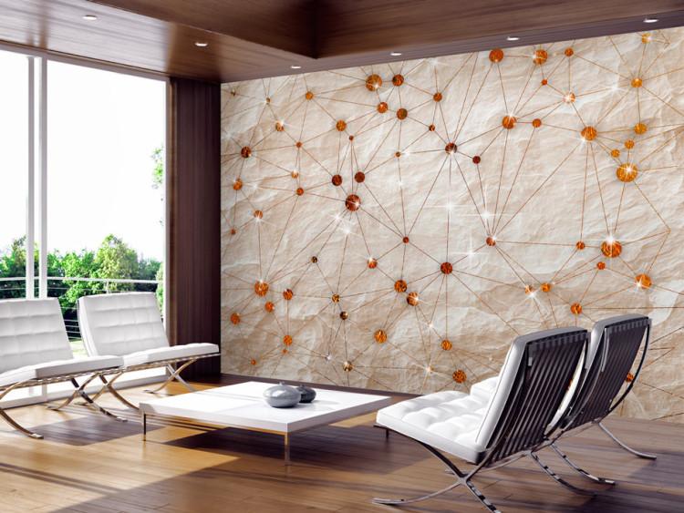 Wall Mural Stone and Gold