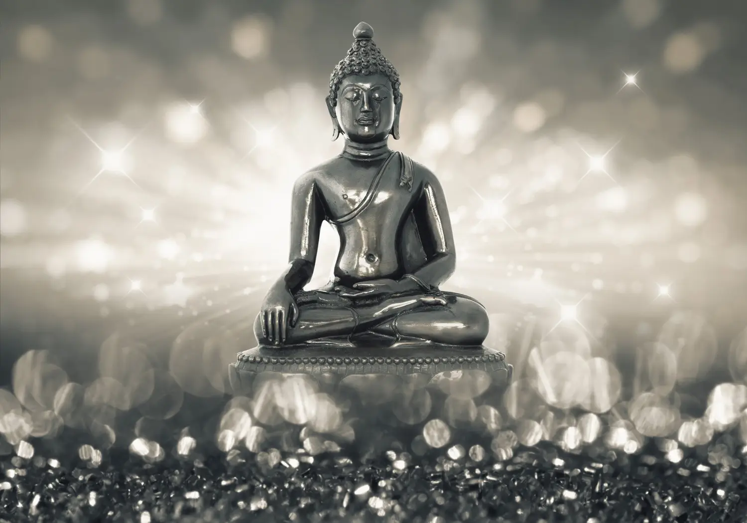 grey buddha wallpaper