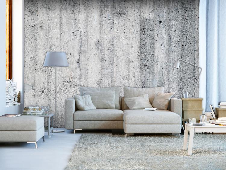 Wall Mural Urban Architectural Motif - Gray Monolithic Background with Concrete Texture