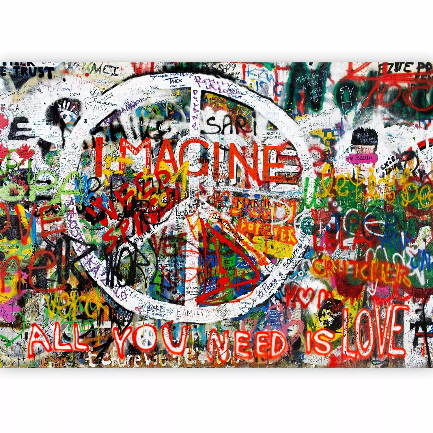 Wall Mural Hippie Graffiti bimago