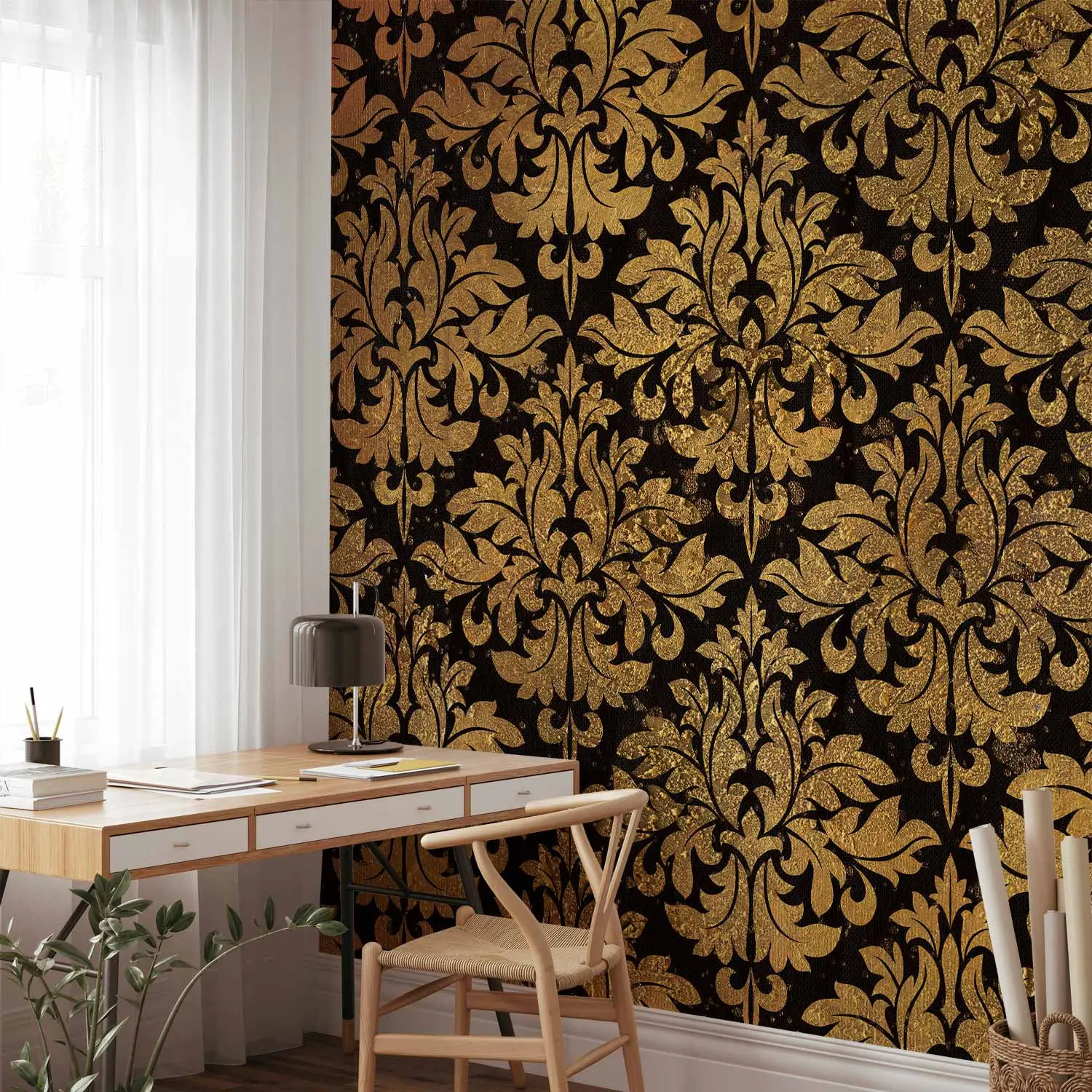 gold and black wallpaper uk