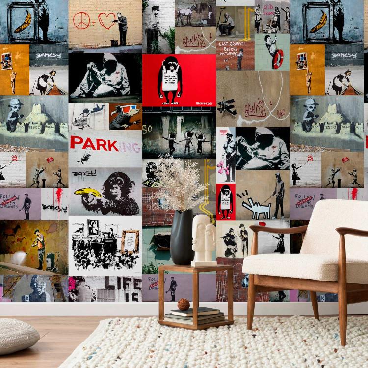 Wallpaper Banksy - a collage