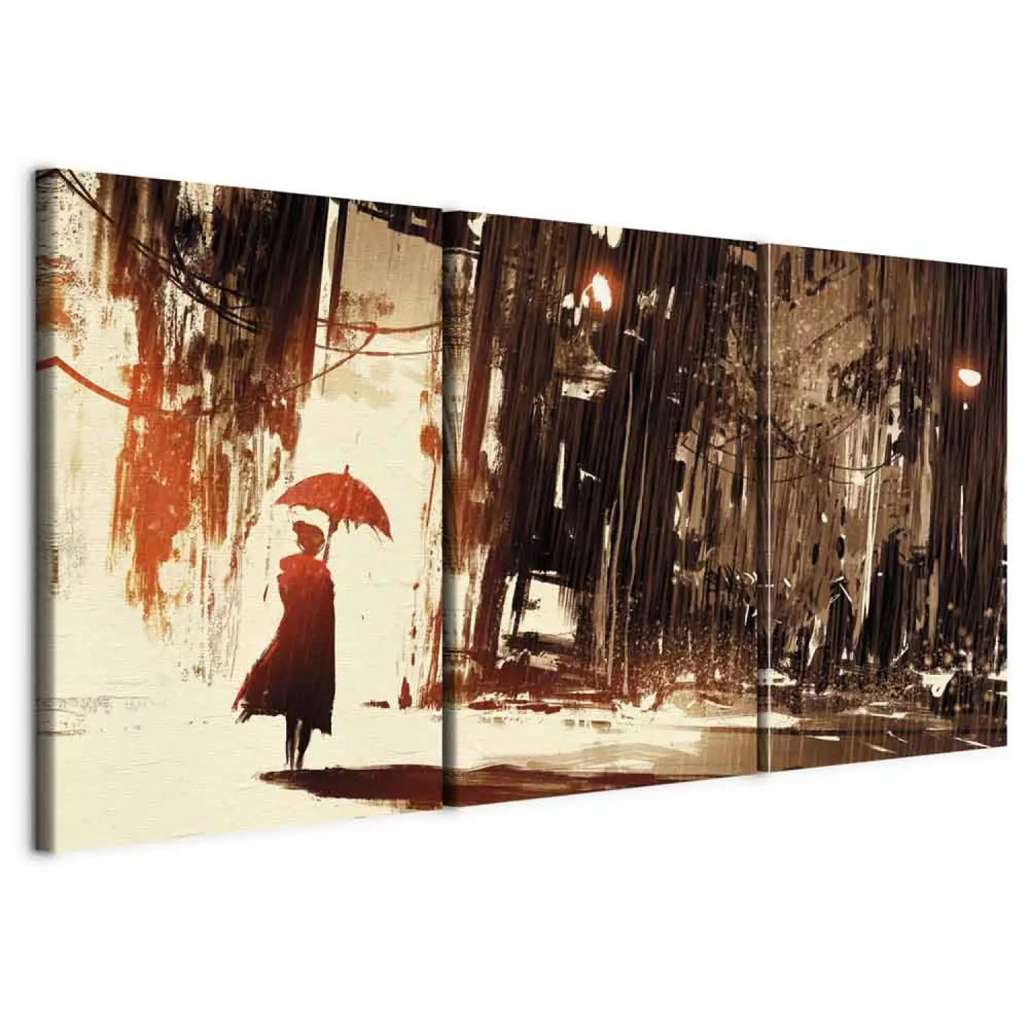 Canvas Painting City in the Rain bimago