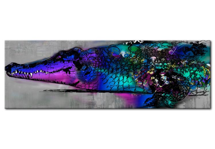 Canvas Print Blue Alligator
