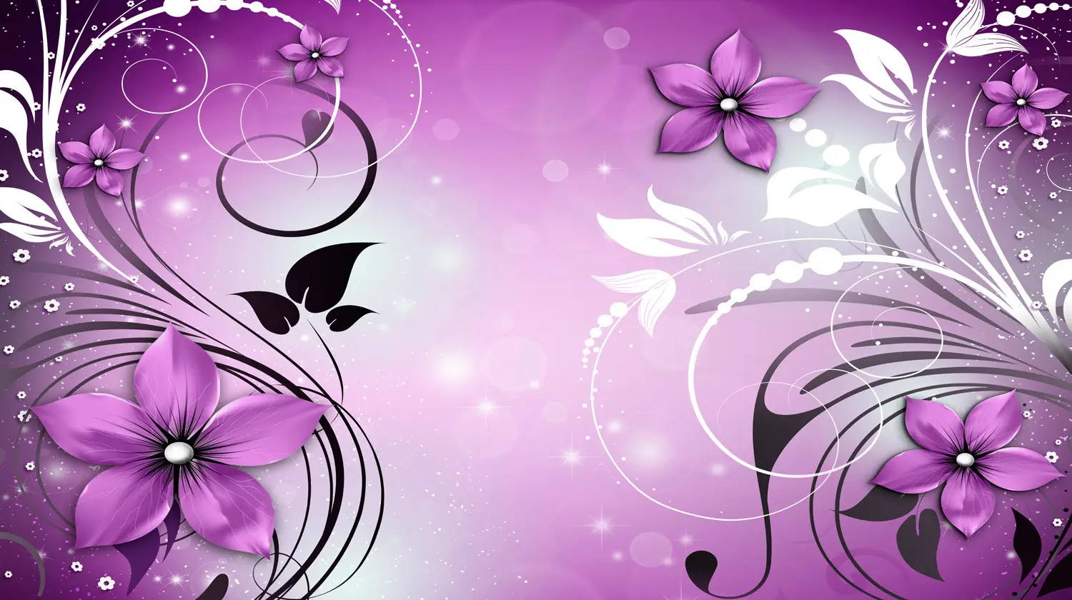 purple flower wallpaper b&q