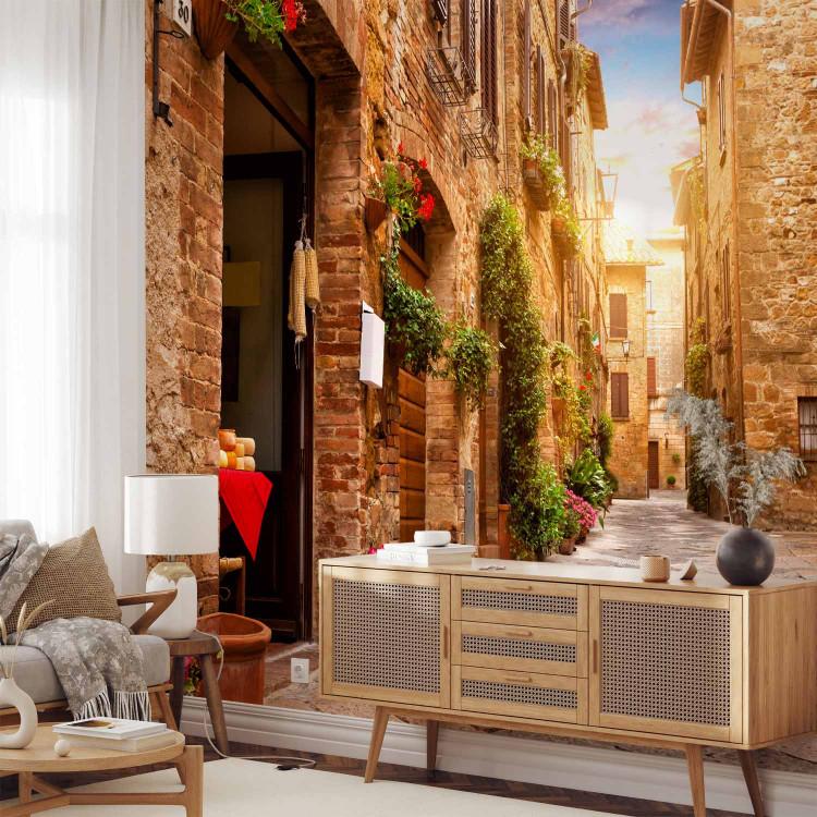 Wall Mural Italy and Tuscany - sunny architectural landscape with brick buildings