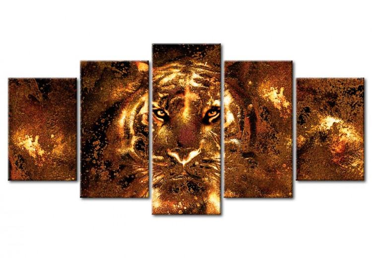 Canvas Print Golden Tiger